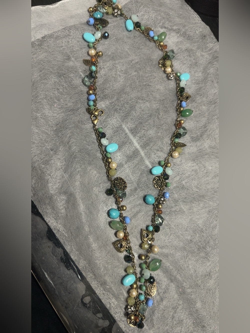 Premier Turquoise, Aqua & Green Beaded Charm Necklace
